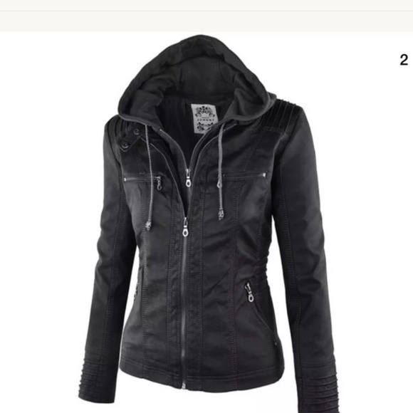 Made by Johnny Jackets & Blazers - Made by Johnny Hoodie Faux Leather Jacket XXL